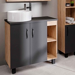 Grossman Мебель для ванной Флай 80 GR-3013 дуб сонома/серая – фотография-6